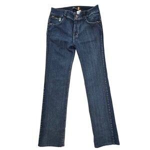 Virtual Sensuality Jeans Butt Lifting 10 Dark Wash Straight Leg Stretch  Blue